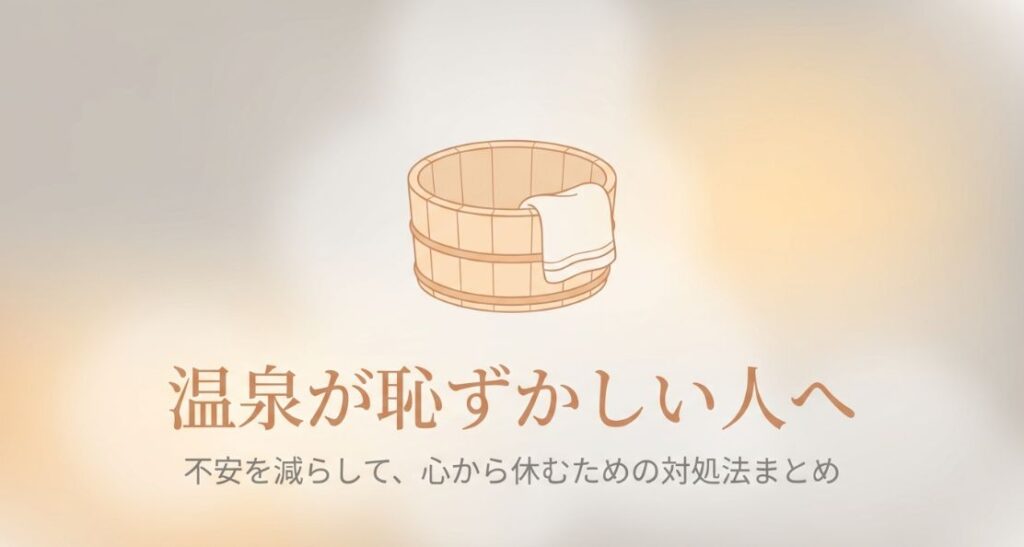 温泉が恥ずかしい人へ 不安を減らす対処法