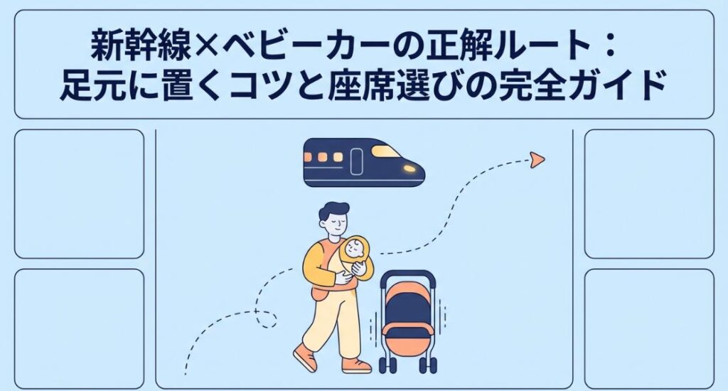 新幹線でベビーカーを足元に置くコツ